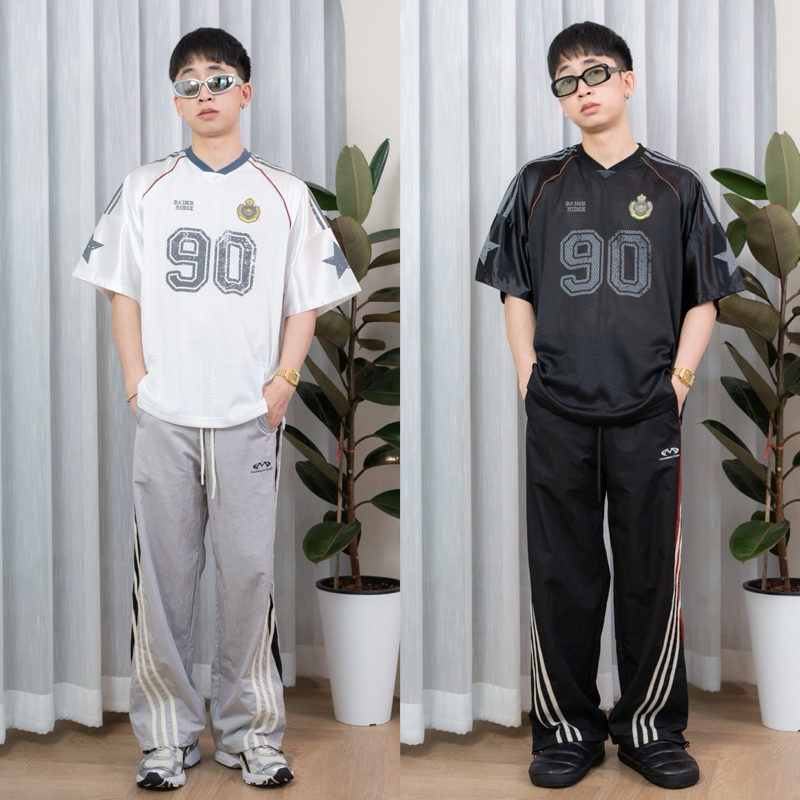 90BAS T-shirt เสื้อบาสตาข่ายทรงโอเวอร์ไซส์