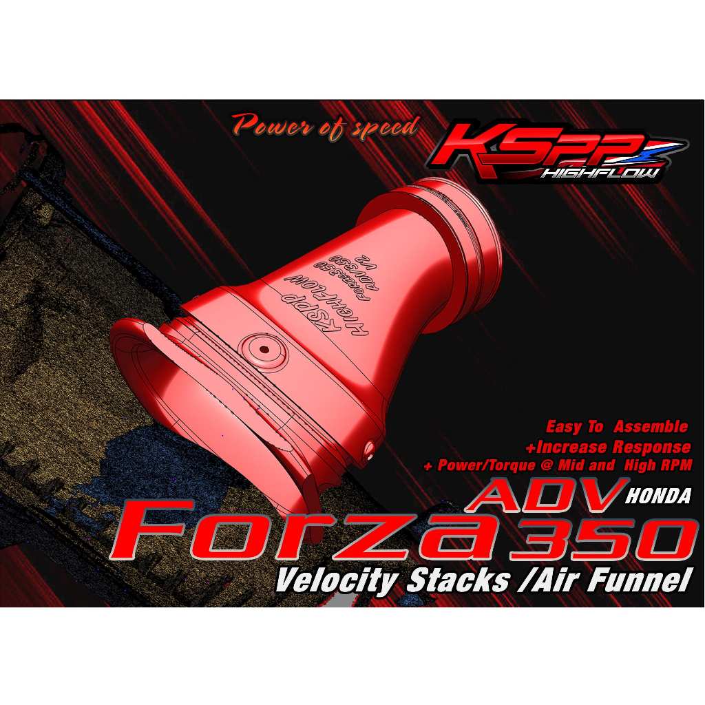 คอกรองForza350-ADV350 ท่อกรอง Forza350-ADV350  VelocityStackForza350-ADV350   [KSPP]