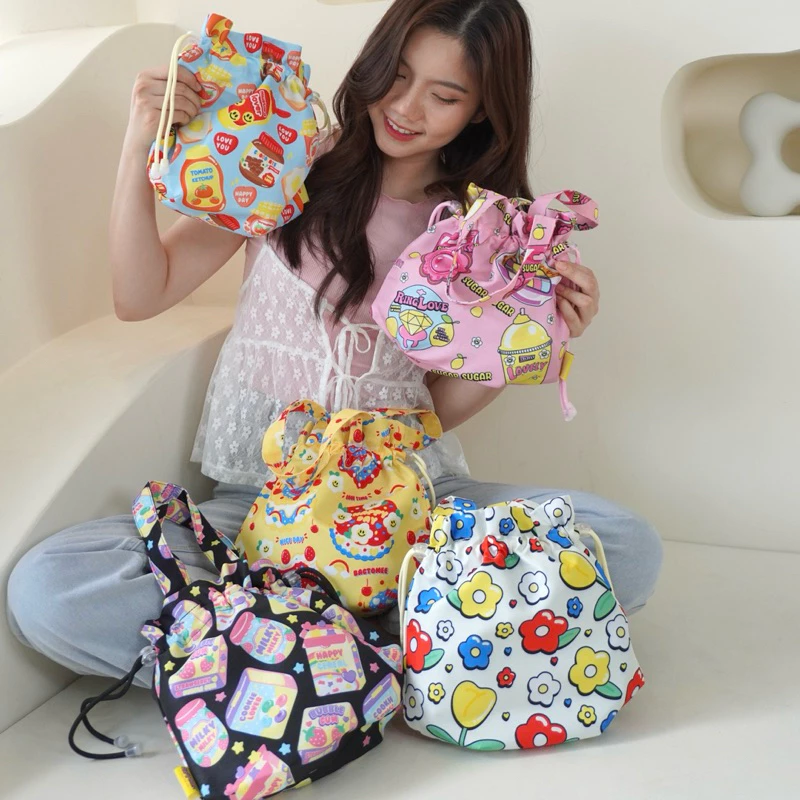 พร้อมส่ง กระเป๋าผ้าหูรูด ทรงโมจิ 🍡 🍡
