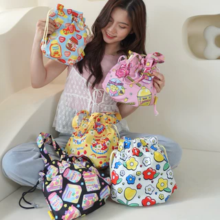 พร้อมส่ง กระเป๋าผ้าหูรูด ทรงโมจิ 🍡 🍡