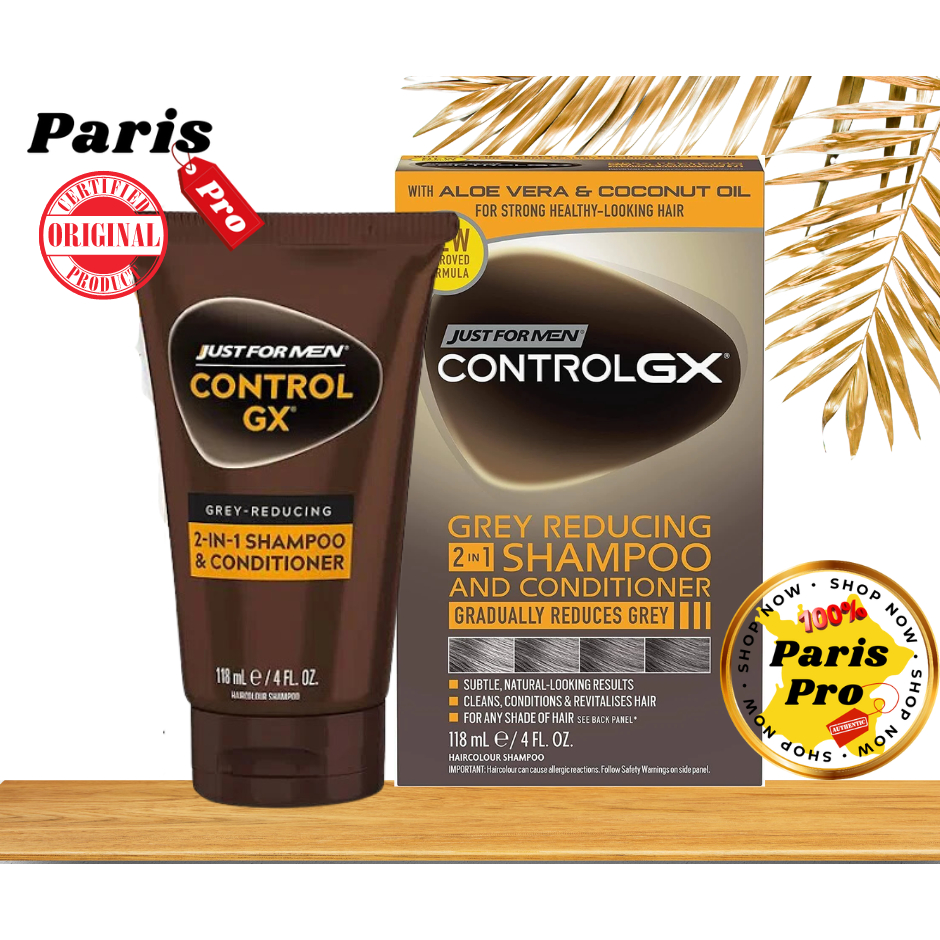 Just For Men Control GX Grey Reducing 2 in 1 Shampoo and Conditioner 118ml แชมพูย้อมผม ผมหงอก จากอเม