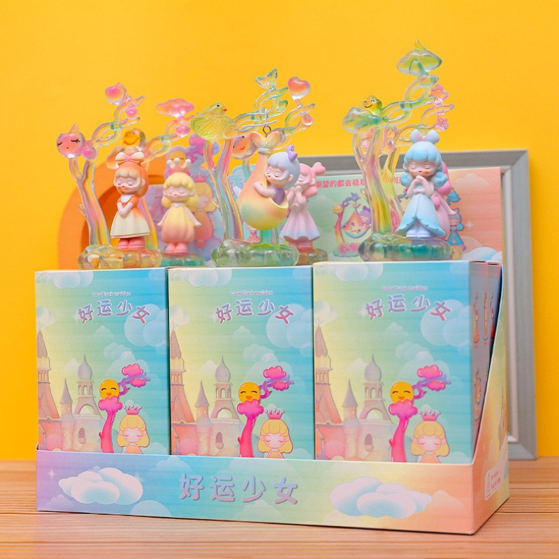 โมเดล กาชาปอง ฟิกเกอร์ อนิเมชั่นของสะสม ของขวัญ กล่องสุ่มตัวการ์ตูน : Babies girl with Goodluck Trees