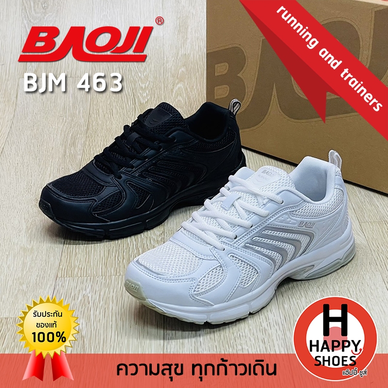 [ บาโอจิแท้100% ไซส์41-45 ฟรี...ถุงเท้า 1 คู่] BAOJI รองเท้าวิ่งชาย ผ้าใบวิ่ง running and trainers รุ่น BJM463 นุ่มสบาย