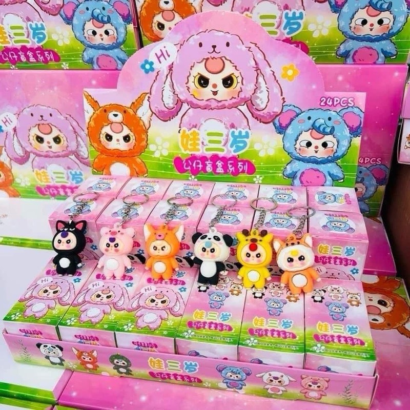 ส่งฟรี 1แถม1 กล่องสุ่ม กล่องจุ่ม พวงกุญแจ ลายการ์ตูน กล่องสุ่มตาบอด ขายเป็นจุ่ม แกะลุ้นเอง