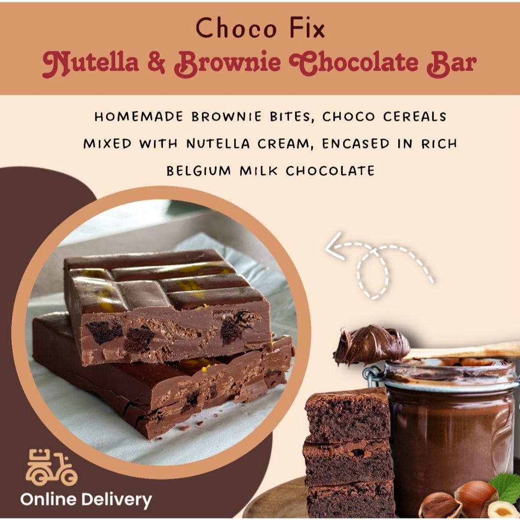 Choco Fix - Nutella - Brownie Chocolate 200g - Dubai Chocolate