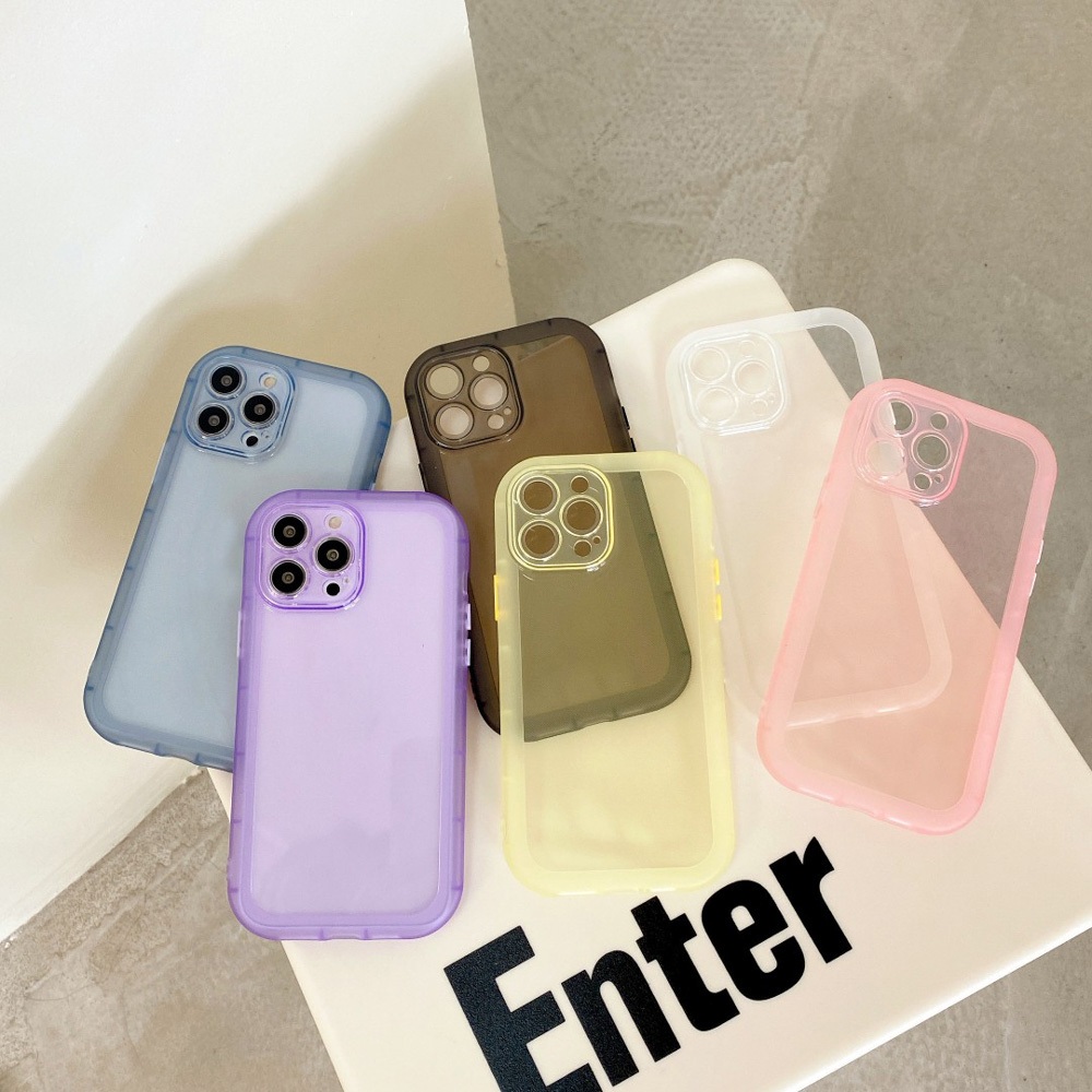 for iPhone11 12 13 14 15 Pro Max iPhone iPhone7&8 Plus X XR XS MAX ใสกั Silicone Shockproof Soft Case เคส