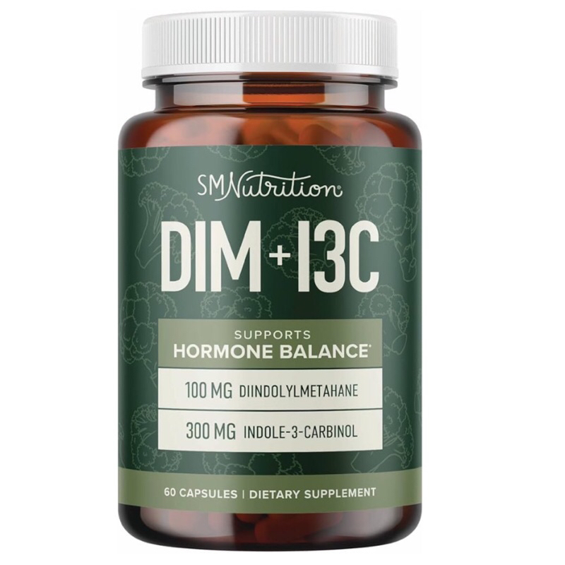 ( SMNutrition ) DIM 13C - สำหรับปรับสมดุลฮอร์โมน ทั้งผู้หญิง & ผู้ชาย ( 60 แคปซูล ) นำเข้าจากอเมริกา