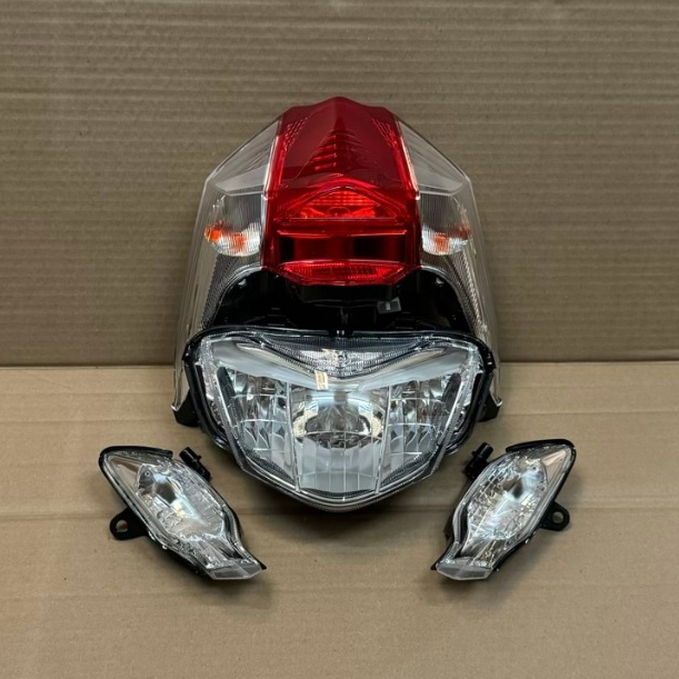ชุดไฟหน้า Wave110i 2019 LED ชุดไฟท้าย เวฟ 110-I ปี 2019-2024 รุ่นLED (เพชร) พร้อมไฟเลี้ยวหน้า 1คู่ ซ้าย+ขวา พร้อมขั้วหลอ