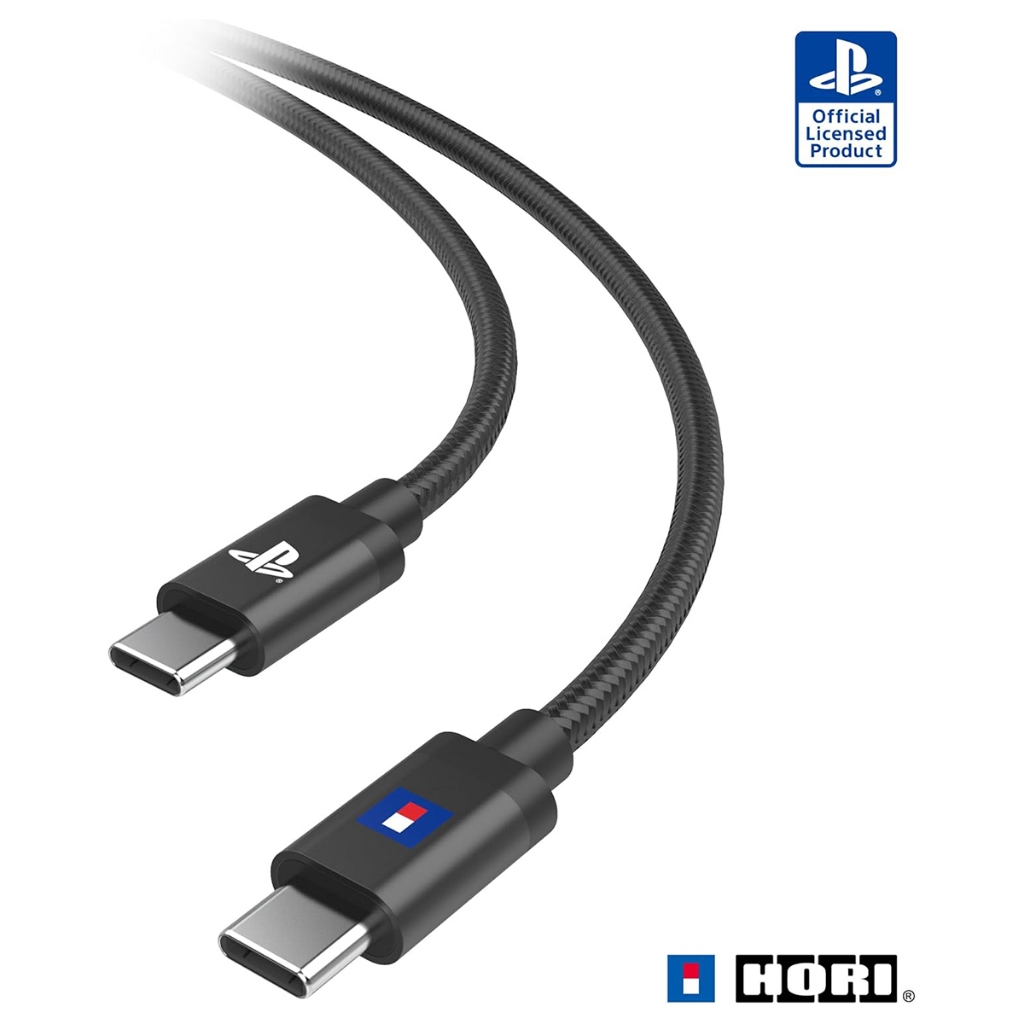 Hori สายชาร์จจอย PS5 USB-C to C รองรับการชาร์จ PD 60W ของเเท้จากญี่ปุ่น ใช้ได้กับ PS5 เเละ PC ที่รองรับ USB-C