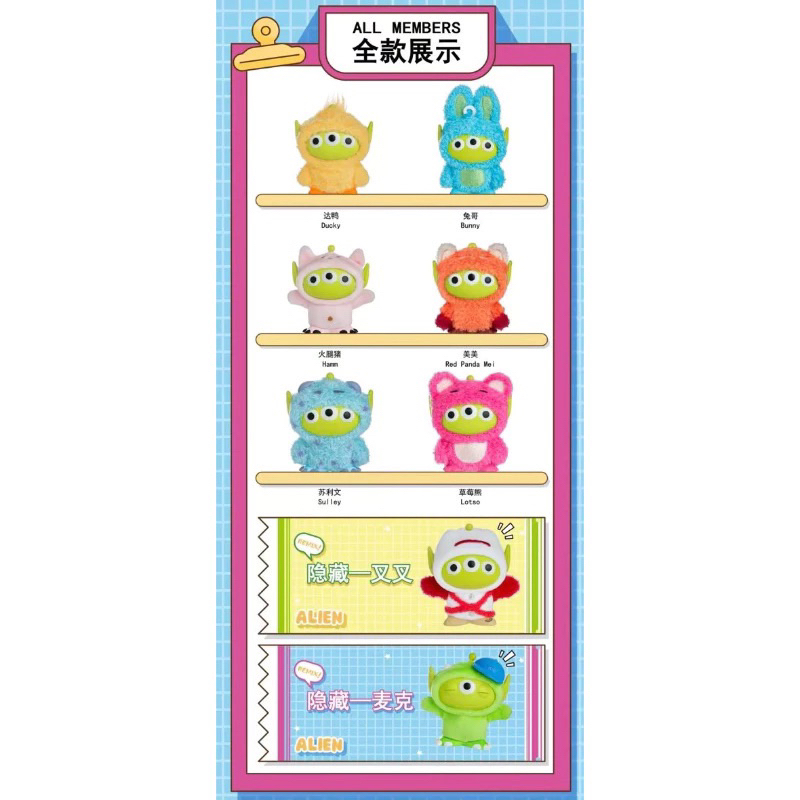 💥สินค้าพร้อมส่ง💥 กล่องสุ่ม Pixar Green Man Plush Doll (Random) - รูปที่ 2