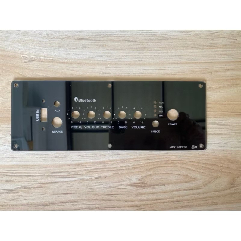 เพลทสีดำงานไฟอะคริลิก3 มิลงานลำโพงdiy MT21 S ขนาดช่องเพลท 17*5 เซนต์ขนาดทั้งหมด 20*7 เซนต์