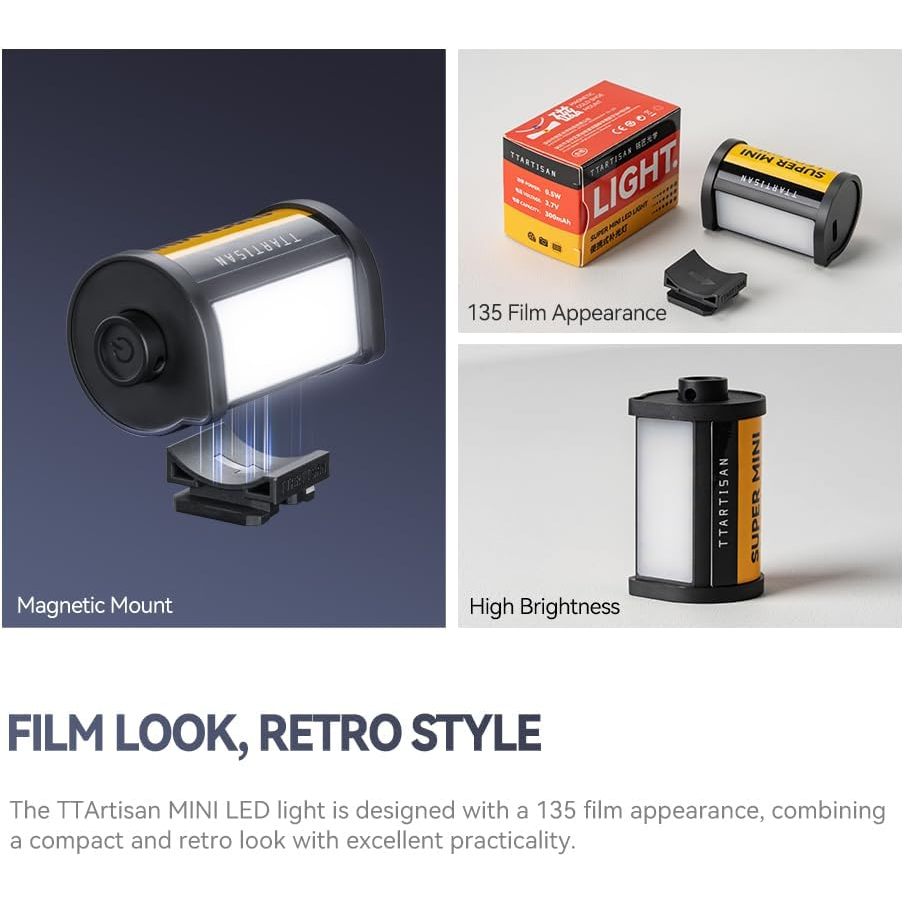 Ttartisan Mini Magnetic LED / RGB Fill Light  5W  ความสว่าง 125ลูเมน อุณหภูมิสี (± 200K): 3000/4500 / 6000K จัดส่งในไทย