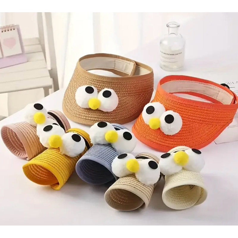 หมวกเด็กครึ่งหัวมีตาน่ารักพร้อมส่งค่ะ