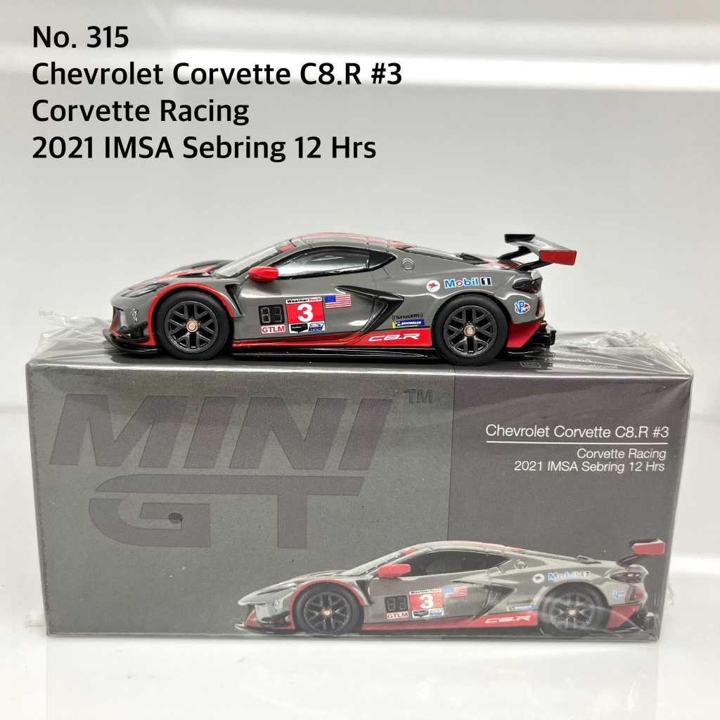 MiniGT No. 315-L Chevrolet Corvette C8.R #3 Corvette Racing 2021 IMSA Sebring 12 Hrs