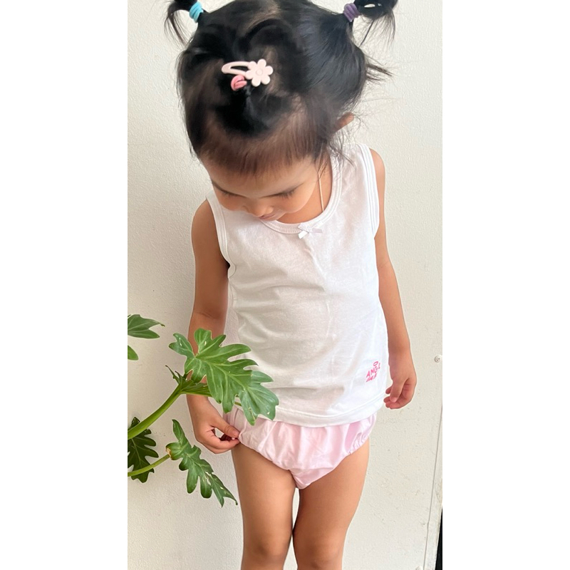 เสื้อซับในเด็กสีขาวAngel Babyเสื้อผ้าลูกน้อยที่ผลิตภัณฑ์จากธรรมชาติเลือกเสื้อเด็กที่ปลอดภัยด้วยเส้นใ