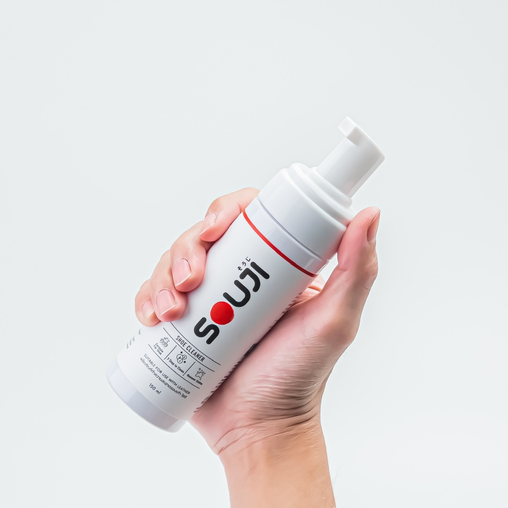 SOUJI น้ำยาซักรองเท้า [มูสโฟม 150ml] ✅ไม่ต้องใช้น้ำ ✅ไม่ต้องตากแดด ✅สะอาดไว 3 ขั้นตอน ⚡️มีส่งด่วน ราคา ถูกที่สุด ดีลบีเคเค แกลเลอรีภาพที่ 2