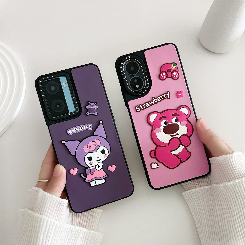 เคสหลังเเข็ง เคสลายการ์ตูน3D สำหรับไอโฟน 7plus 11/12/13/14/15/Pro/max A15 A35 A16 A17 A38 A77S RENO1