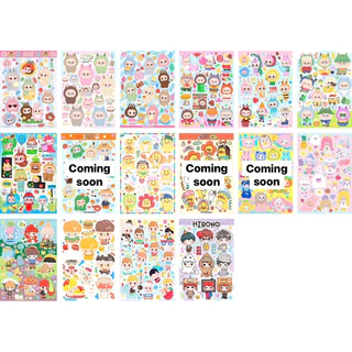 สติ๊กเกอร์ PVC ไดคัท กันน้ำ ลอกแล้วไม่ทิ้งคราบกาว สีชัด ติดทนนาน ขนาด A6 ลายการ์ตูนใหม่
