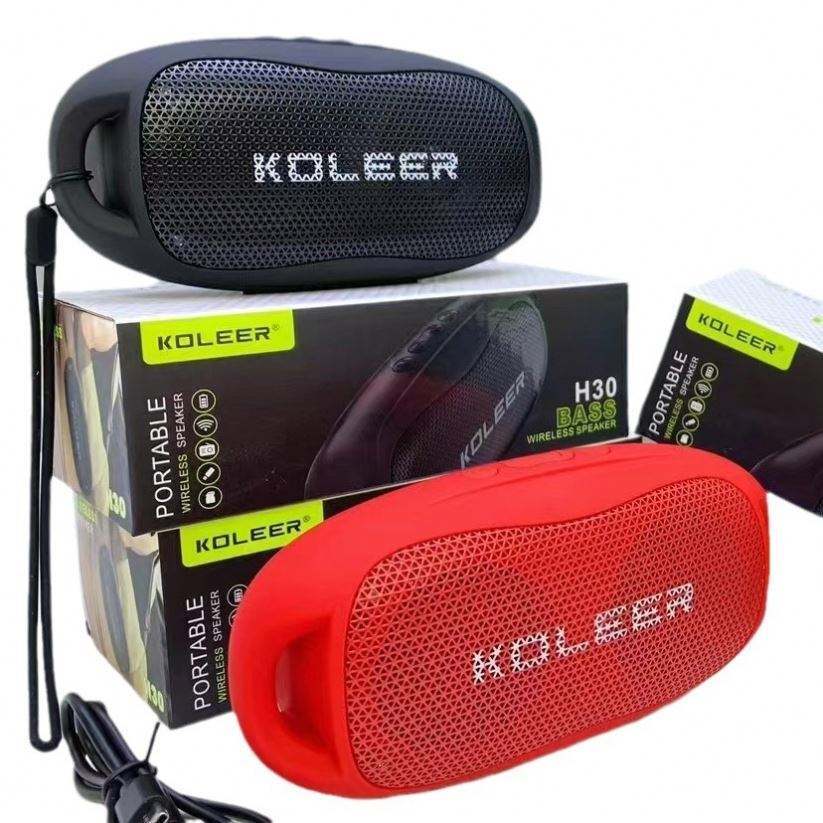 KOLEER ลำโพงบลูทูธพกพา รุ่น H30 เสียงดีไซน์โดนใจ พกพาสะดวก ฟังได้ 8ชั่วโมง