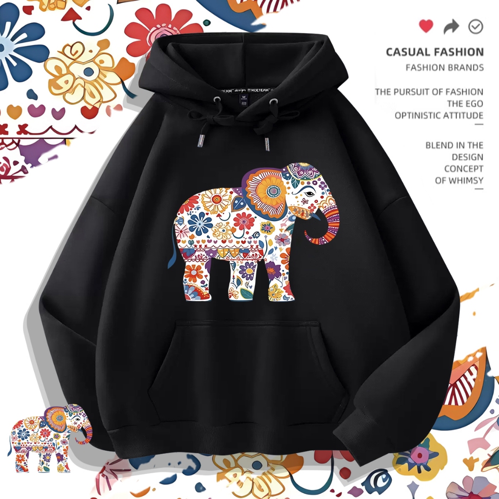 L634เสื้อฮู้ดแขนยาวลายแฟชั่นสวย..มี7สีหลายไซส์เลือกได้(S-3XL)