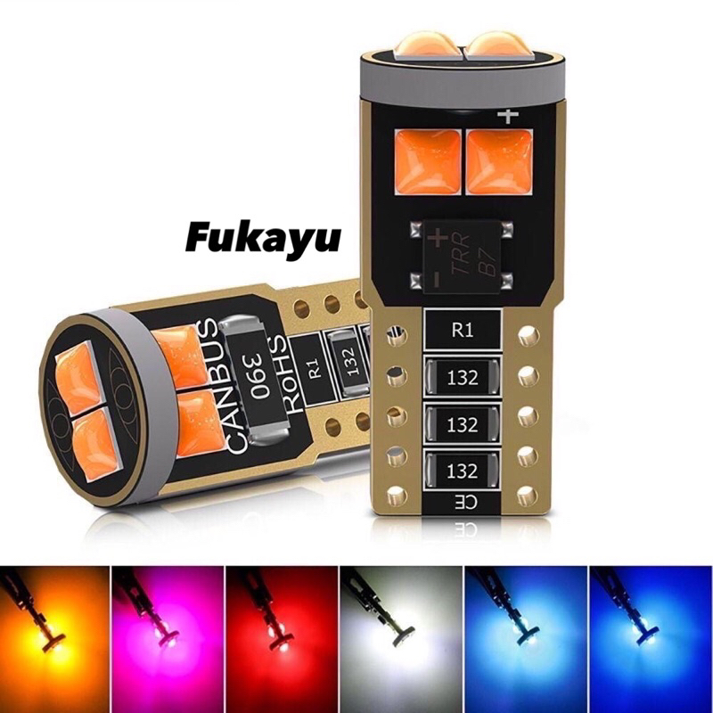 🔥NEW หลอดไฟหรี่ 🔥(1 ชิ้น) T10 LED W5W Ba9S Canbus สว่างมาก 194 501 3030 สําหรับตกแต่งรถยนต์ และมอไซค