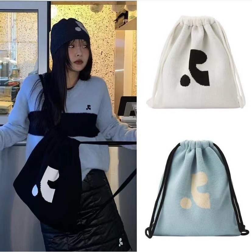ของแท้ 100%RR REST & RECREATION STRING BACKPACK RR LOGO TERRYกระเป๋าเป้สะพายหลังแบบมีเชือก