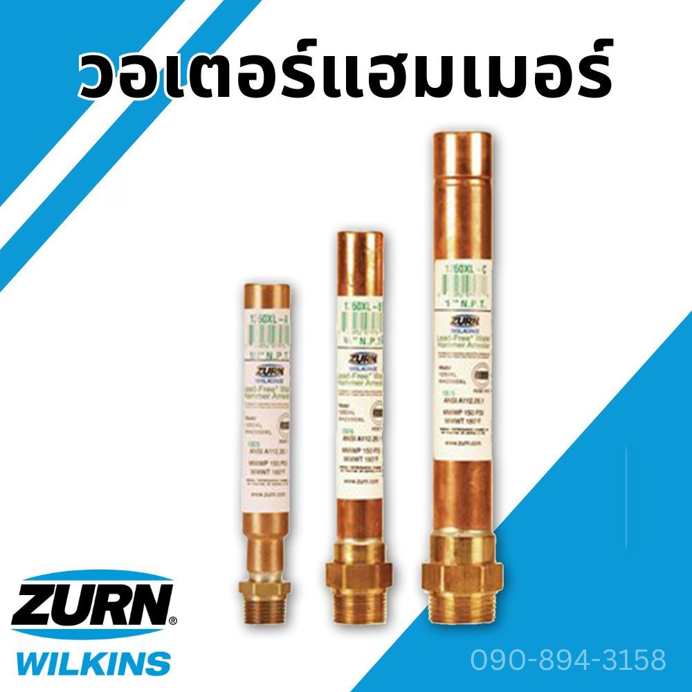 วอเตอร์แฮมเมอร์ (ค้อนน้ำ) รุ่น 1260XL ขนาด 1/2" - 1" , Zurn Wilkins Water Hammer