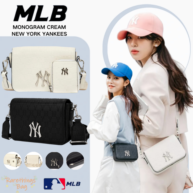พร้อมส่ง แท้ MLB กระเป๋า Monogram Embo New York Yankees Mini Cross Bag กระเป๋า NY แท้ กระเป๋า mlb แท้ กระเป๋าสะพายข้าง