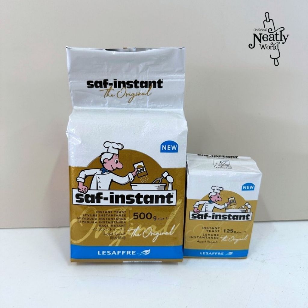 ยีสต์ผงสำเร็จรูป Saf-Instant ยีสต์นก สูตรหวานห่อสีทอง สำหรับทำขนม ขนาด 125 กรัม/500 กรัม
