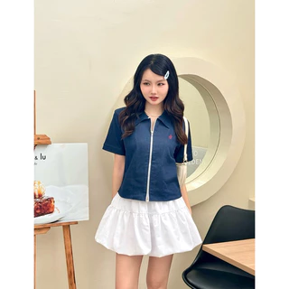 KATIE POLOjean - เสื้อโปโลผ้ายีนส์