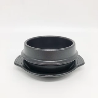 KOREA POT หม้อหินเกาหลี 뚝배기 หม้อเกาหลี พร้อมถาด ชามเกาหลี บิบิมบับ