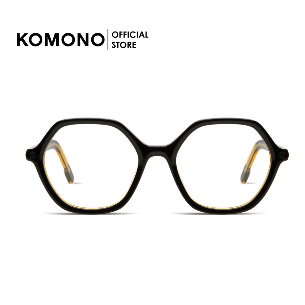 KOMONO Lara Black Sand กรอบแว่นตา ทรงหกเหลี่ยม
