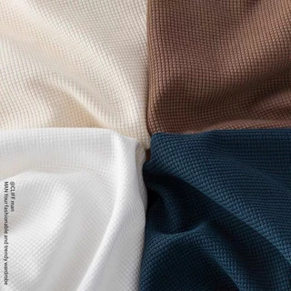 CLIFF -COD✅แขนยาวผู้ชาย เสื้อสตรี ชุดคู่รัก คอกลม เลือกได้หลายสี แบบหลวม วาฟเฟิล