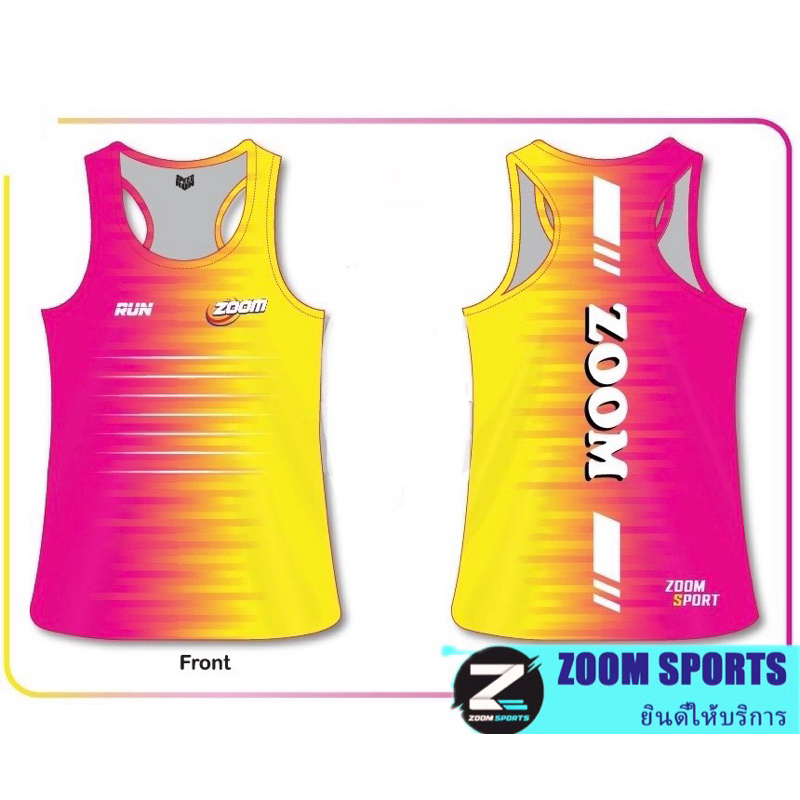 ใหม่!!! เสื้อกล้ามวิ่งแบนด์ ZOOM SPORTS ไล่เฉดสี