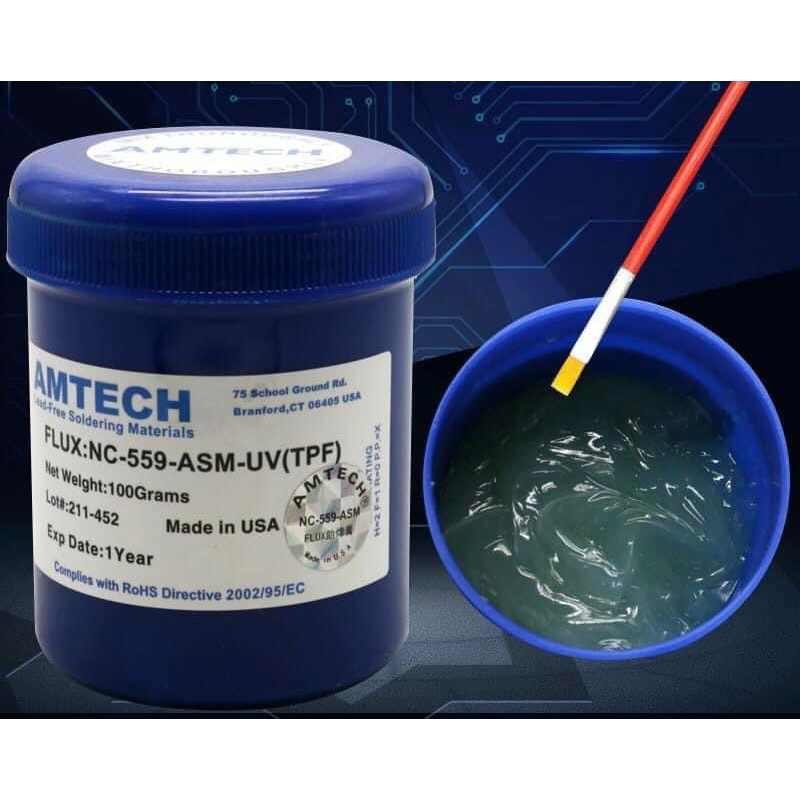 ฟลักซ์เหลว amtech วางไอซี ซีพียู อิเล็กทรอนิกส์ ช่างซ่อมมือถือนิยมใช้งาน