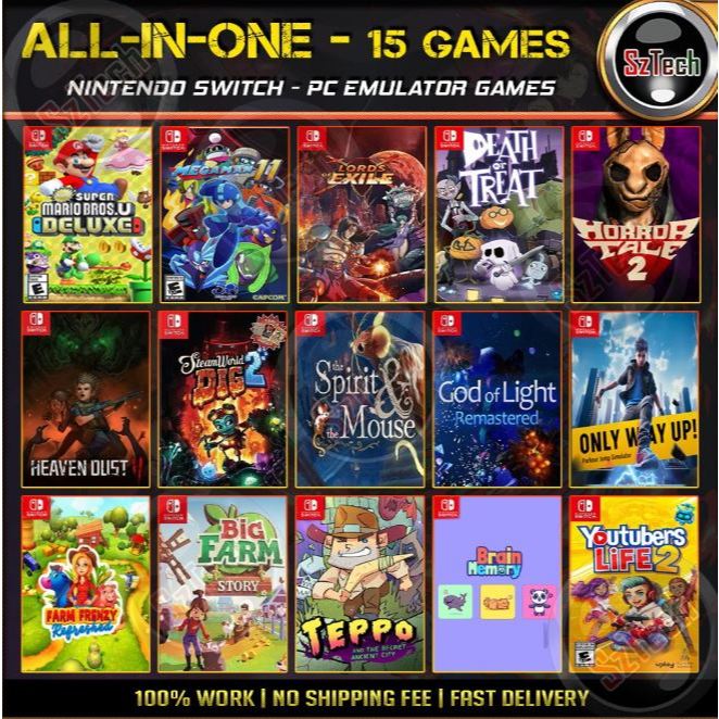 All-in-one Games [ PC/Laptop GAME ]🔥Super mario - Mega Man🔥Yuzu Emulator🔥Nintendo Switch PC Emulator