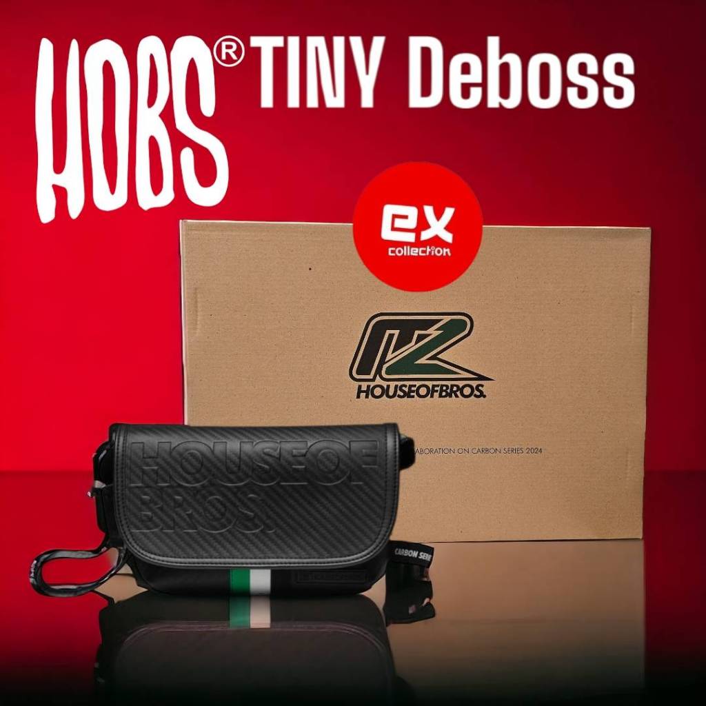 กระเป๋า Hobs Carbon Monza  Tiny Deboss 9นิ้วสะพายข้าง + กล่อง +การ์ด