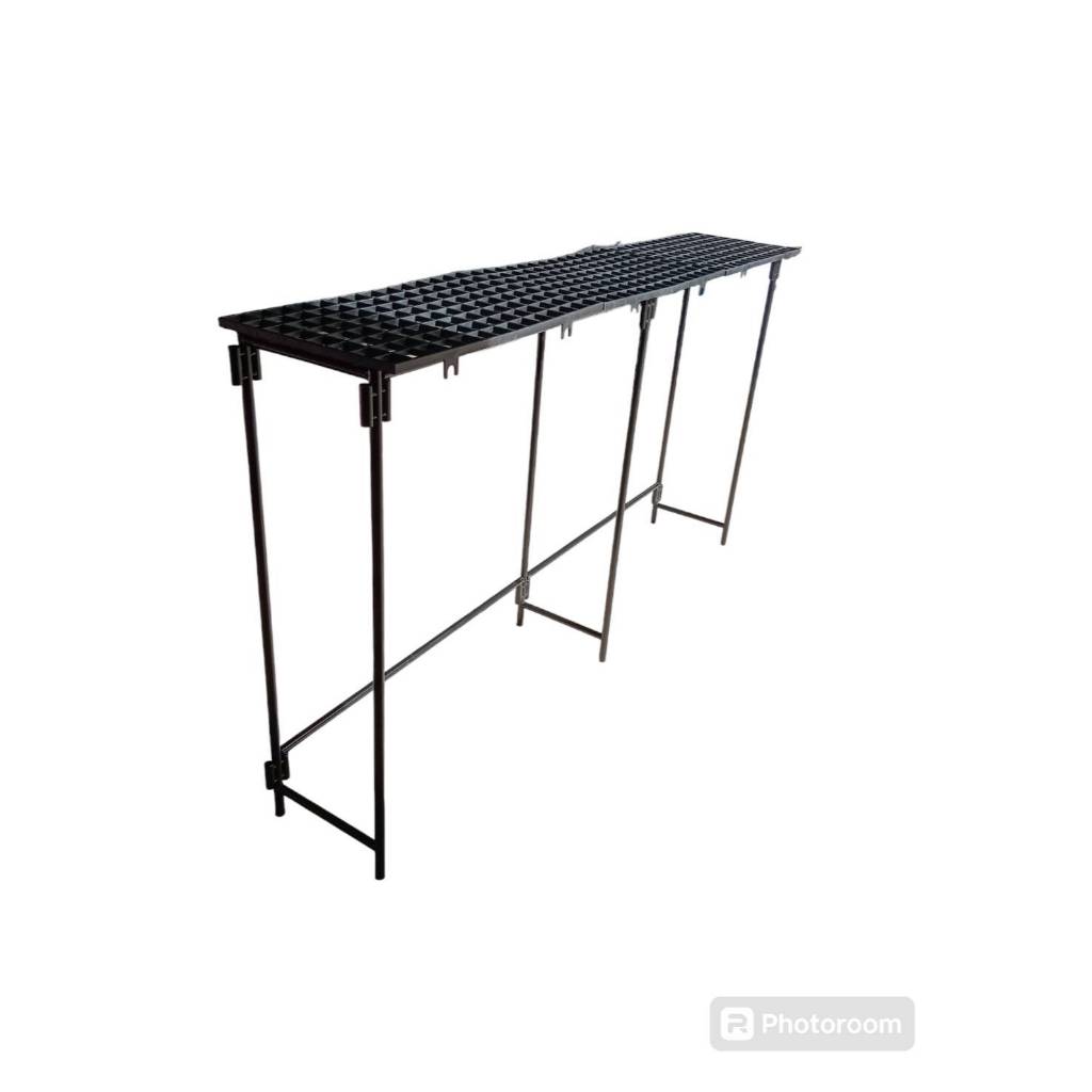 ขาโต๊ะเหล็กสูง100 cm.กว้าง30cm.ยาว186cm.ท่อเหล็กเฟอร์นิเจอร์ (19.05mm)  (สินค้าพร้อมตะแกรง)