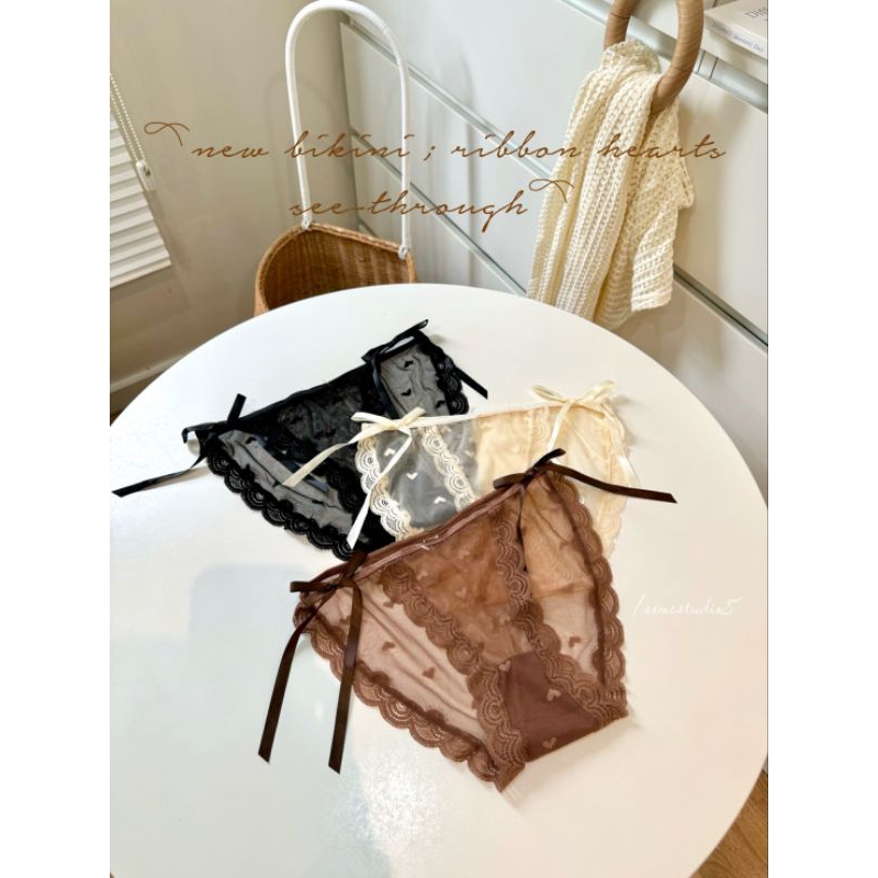 (พร้อมส่ง)𓍼𝒩𝑒𝓌 𝒷𝒾𝓀𝒾𝓃𝒾 ; 𝓇𝒾𝒷𝒷𝑜𝓃 𝒽𝑒𝒶𝓇𝓉 𝓈𝑒𝑒-𝓉𝒽𝓇𝑜𝓊𝑔𝒽𓍼