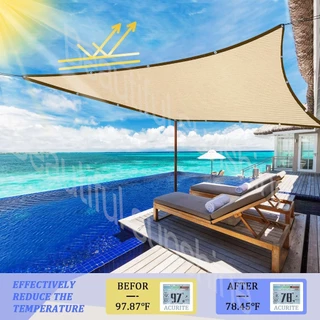 ตาข่ายบังแดด 99% ผ้าใบกันแดด ใบกันแดดฝนฝนสามารถกันแสงสะท้อน บังแดด กันความร้อน ผ้าสแลนใบกันแดดฝนเต็นท์หลังคา