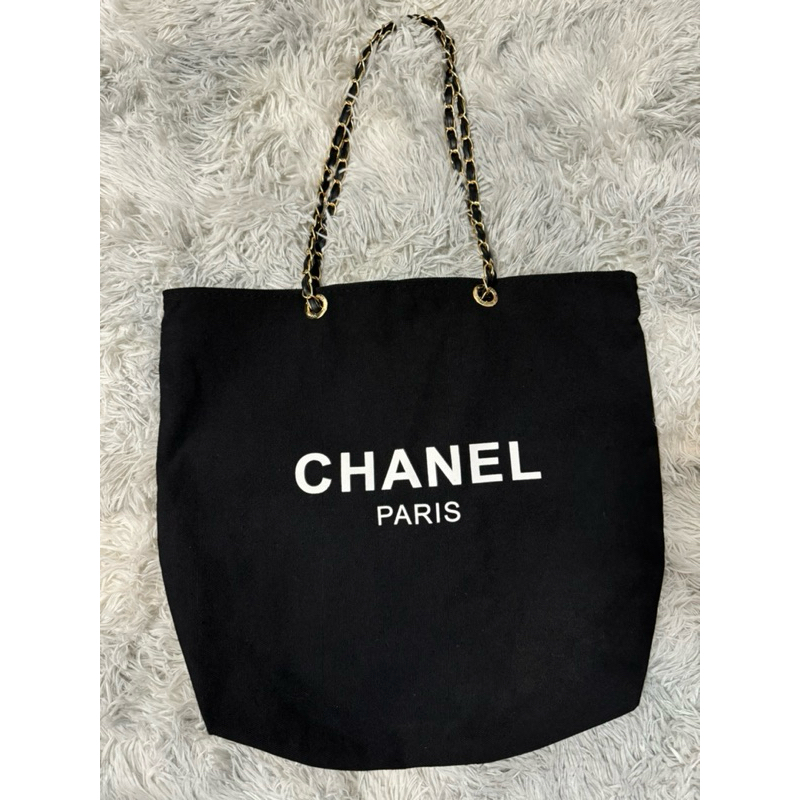 CHANEL Canvas Shopping Bag Vip Gift แท้!! (มือ2)