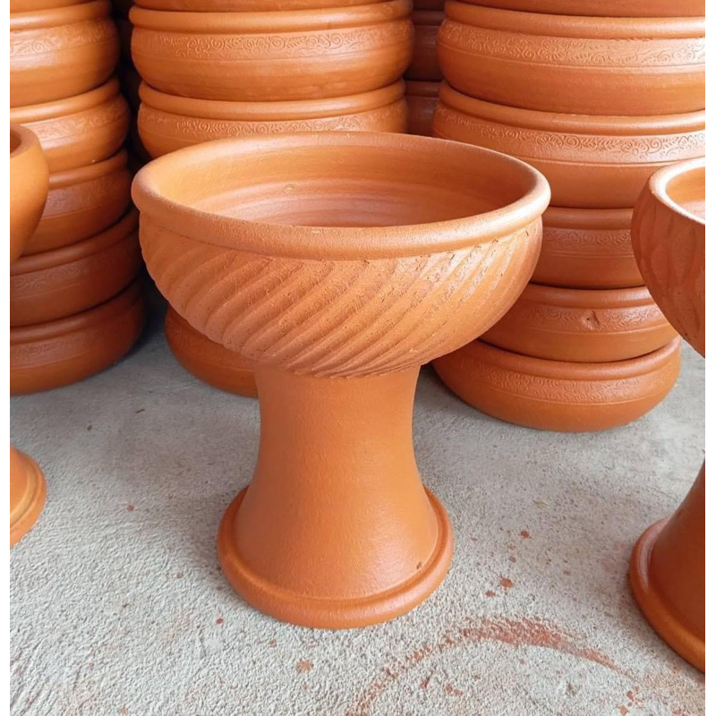 ชุดอ่างบัวดินเผาขนาด12นิ้วพร้อมขาตั้ง📍 ต้องเปิดพรีเดอร์ไว้แต่จัดส่งปกติทุกวันเลือกแบบได้อ่างปลา,บัวมีแบบเจาะรูปลูกต้นไม้ - รูปที่ 2