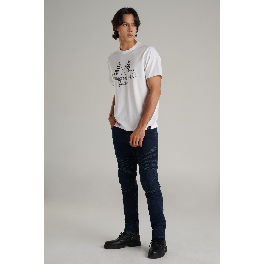 Mc jeans เสื้อยืดแขนสั้นผู้ชาย คอกลม สีขาว MTTZ813