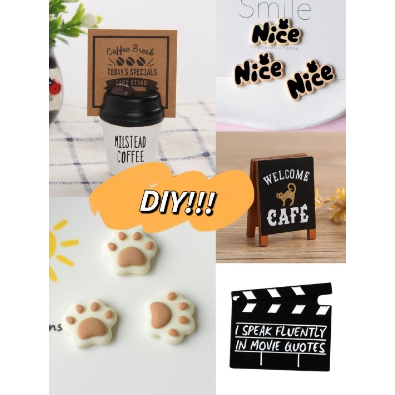 วัสดุ DIY ของตกแต่งตั้งโต๊ะ popmart diy ที่วางข้อความถ้วยกาแฟ เคสโทรศัพท์มือถือที่ออกแบบเองได้