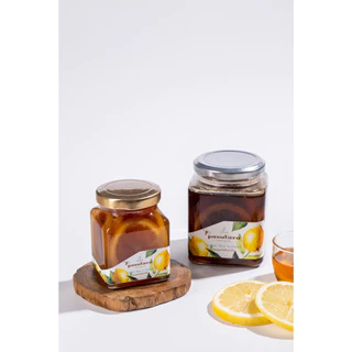 Lemon Slice in Honey 250 g เลมอนสไลด์บ่มในน้ำผึ้งธรรมชาติ (กระปุก) พสุธารา