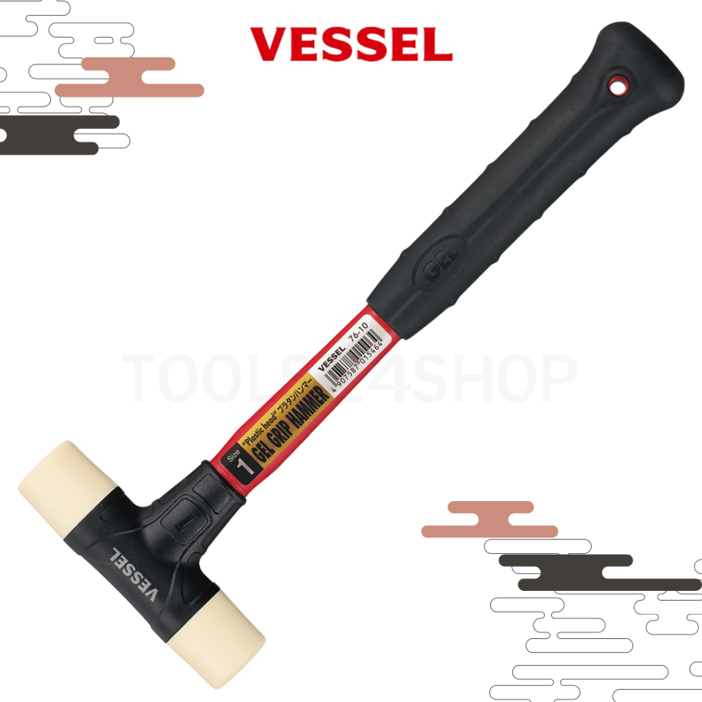 VESSEL ค้อน หัวพลาสติกด้ามเจล No.76-10