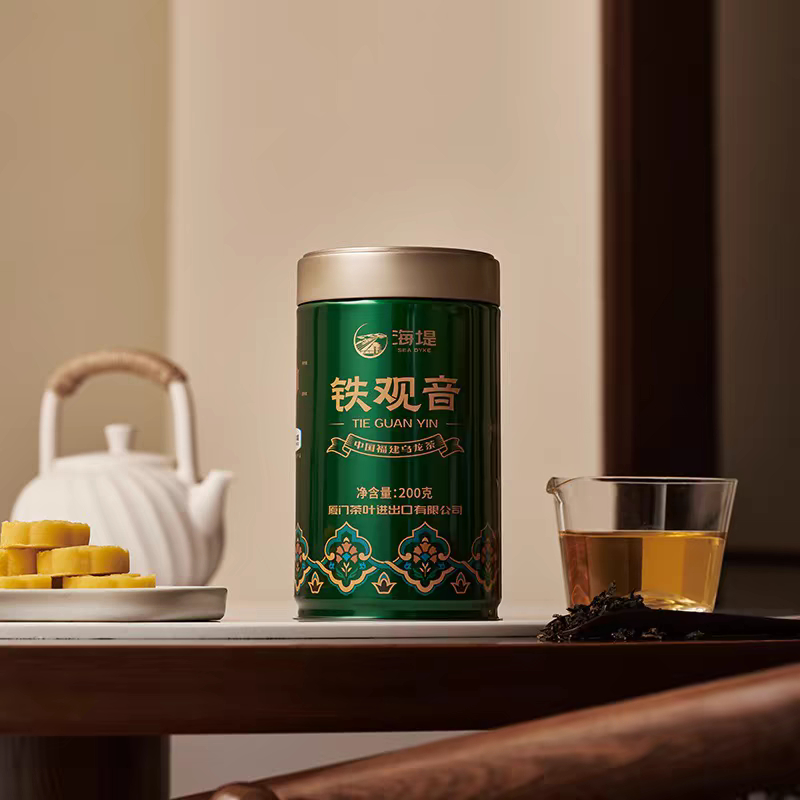 ชาอู่หลง ทิกวนอิม Sea Dyke - Hai Di 海堤 | Tie Guan Yin 铁观音 กระป๋องเขียว AT104A 200 กรัม