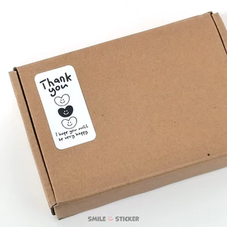 [พร้อมส่ง] สติ๊กเกอร์ขอบคุณ แพ็ก 100 ดวง ขนาด 3x6 cm ติดกล่อง ถุงขนม ถุงคุกกี้ ของชำร่วย