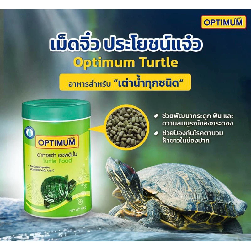 อาหารเต่า ออพติมั่ม optimum ขนาด 40 กรัม