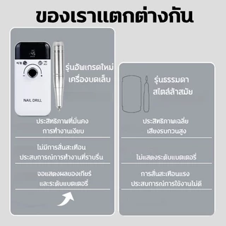 💅ตะไบเล็บไฟฟ้า(45000RPM)หัวหมุดแบบพกพา เครื่อง ขัดเล็บ เจลมีดทาเล็บ ยาทาเล็บ💅